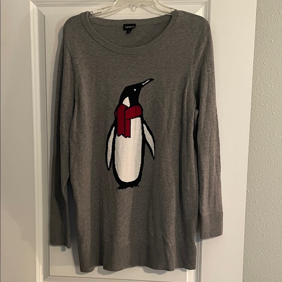 torrid Sweaters - Torrid Gray Sweater with Penguin Design Torrid  0 LARGE NWOT